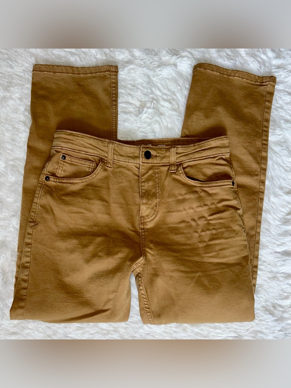 Cat & Jack Khaki Stretch Straight Fit Jeans - Boys 14